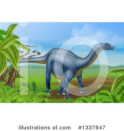 Royalty-Free (RF) Dinosaur Clipart Illustration by AtStockIllustration - Stock Sample #1337847