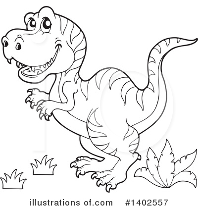 Royalty-Free (RF) Dinosaur Clipart Illustration by visekart - Stock Sample #1402557