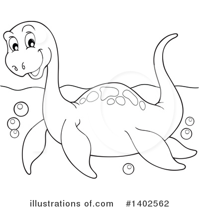 Royalty-Free (RF) Dinosaur Clipart Illustration by visekart - Stock Sample #1402562