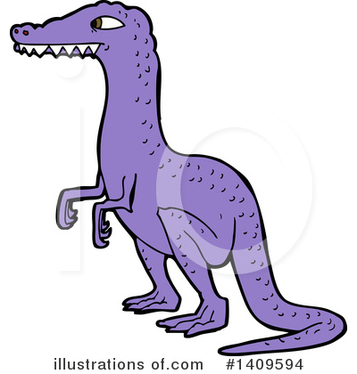 Velociraptor Clipart #1409594 by lineartestpilot