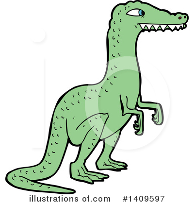 Velociraptor Clipart #1409597 by lineartestpilot