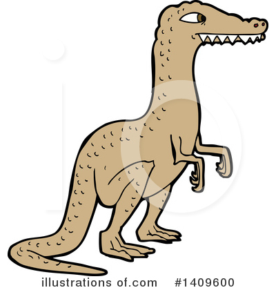 Velociraptor Clipart #1409600 by lineartestpilot