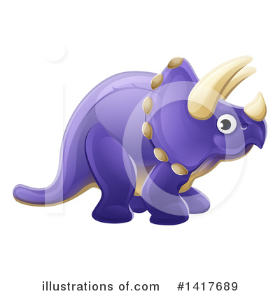 Triceratops Clipart #1417689 by AtStockIllustration