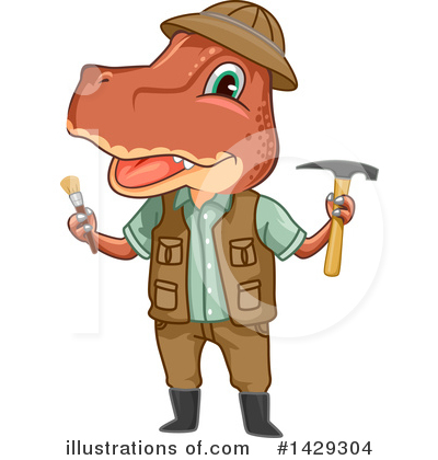 Royalty-Free (RF) Dinosaur Clipart Illustration by BNP Design Studio - Stock Sample #1429304