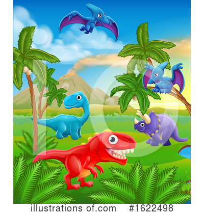 Royalty-Free (RF) Dinosaur Clipart Illustration by AtStockIllustration - Stock Sample #1622498