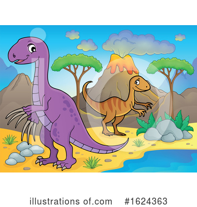 Royalty-Free (RF) Dinosaur Clipart Illustration by visekart - Stock Sample #1624363