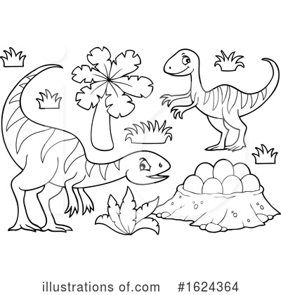 Royalty-Free (RF) Dinosaur Clipart Illustration by visekart - Stock Sample #1624364