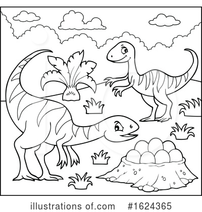 Royalty-Free (RF) Dinosaur Clipart Illustration by visekart - Stock Sample #1624365