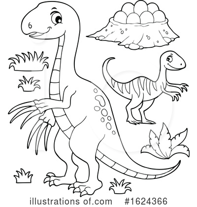 Royalty-Free (RF) Dinosaur Clipart Illustration by visekart - Stock Sample #1624366