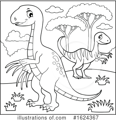 Royalty-Free (RF) Dinosaur Clipart Illustration by visekart - Stock Sample #1624367