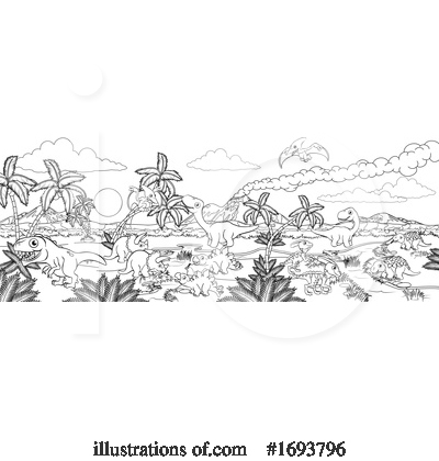 Royalty-Free (RF) Dinosaur Clipart Illustration by AtStockIllustration - Stock Sample #1693796