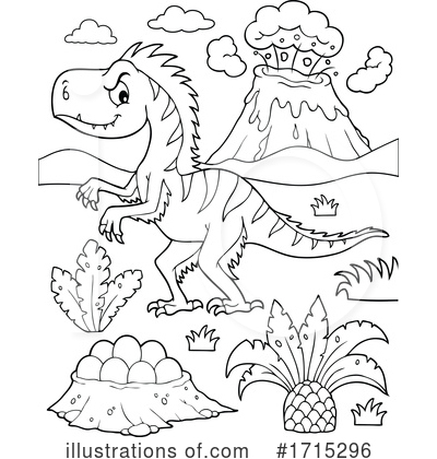 Royalty-Free (RF) Dinosaur Clipart Illustration by visekart - Stock Sample #1715296