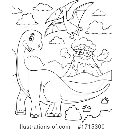 Royalty-Free (RF) Dinosaur Clipart Illustration by visekart - Stock Sample #1715300