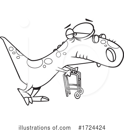 Royalty-Free (RF) Dinosaur Clipart Illustration by toonaday - Stock Sample #1724424
