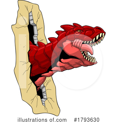 Royalty-Free (RF) Dinosaur Clipart Illustration by Hit Toon - Stock Sample #1793630