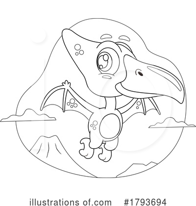 Pterosaur Clipart #1793694 by Hit Toon