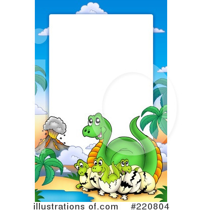 Royalty-Free (RF) Dinosaur Clipart Illustration by visekart - Stock Sample #220804