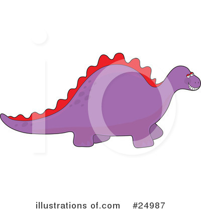 Royalty-Free (RF) Dinosaur Clipart Illustration by Maria Bell - Stock Sample #24987