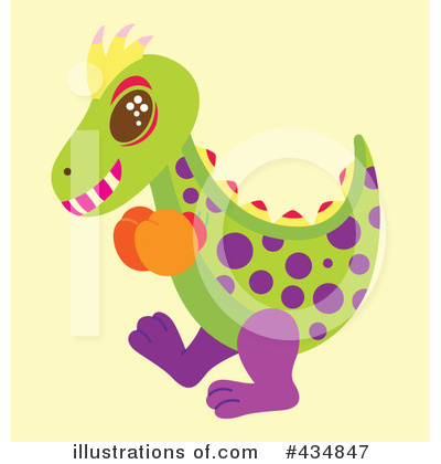 Royalty-Free (RF) Dinosaur Clipart Illustration by Cherie Reve - Stock Sample #434847