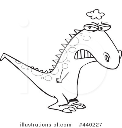 Royalty-Free (RF) Dinosaur Clipart Illustration by toonaday - Stock Sample #440227