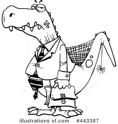 Royalty-Free (RF) Dinosaur Clipart Illustration by toonaday - Stock Sample #443387