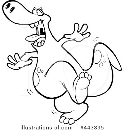 Royalty-Free (RF) Dinosaur Clipart Illustration by toonaday - Stock Sample #443395