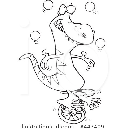 Royalty-Free (RF) Dinosaur Clipart Illustration by toonaday - Stock Sample #443409