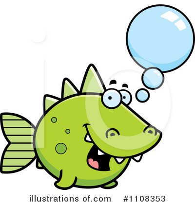 Royalty-Free (RF) Dinosaur Fish Clipart Illustration by Cory Thoman - Stock Sample #1108353