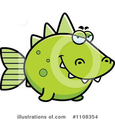 Royalty-Free (RF) Dinosaur Fish Clipart Illustration by Cory Thoman - Stock Sample #1108354