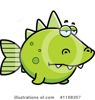 Royalty-Free (RF) Dinosaur Fish Clipart Illustration by Cory Thoman - Stock Sample #1108357