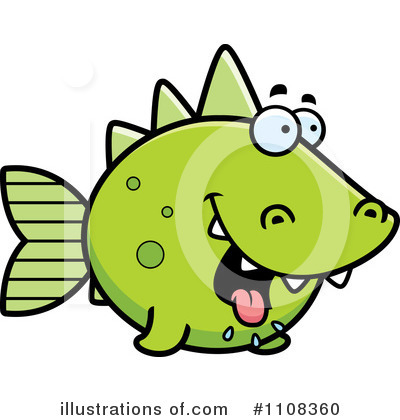 Royalty-Free (RF) Dinosaur Fish Clipart Illustration by Cory Thoman - Stock Sample #1108360