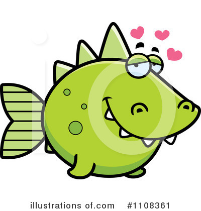 Royalty-Free (RF) Dinosaur Fish Clipart Illustration by Cory Thoman - Stock Sample #1108361
