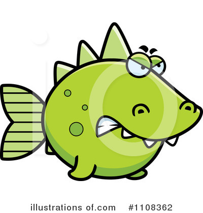 Royalty-Free (RF) Dinosaur Fish Clipart Illustration by Cory Thoman - Stock Sample #1108362