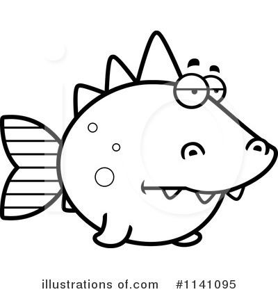 Royalty-Free (RF) Dinosaur Fish Clipart Illustration by Cory Thoman - Stock Sample #1141095
