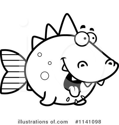 Royalty-Free (RF) Dinosaur Fish Clipart Illustration by Cory Thoman - Stock Sample #1141098