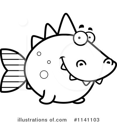 Royalty-Free (RF) Dinosaur Fish Clipart Illustration by Cory Thoman - Stock Sample #1141103