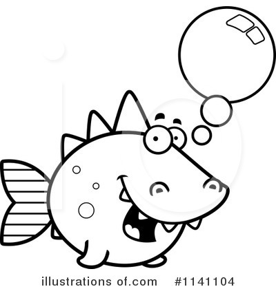 Royalty-Free (RF) Dinosaur Fish Clipart Illustration by Cory Thoman - Stock Sample #1141104