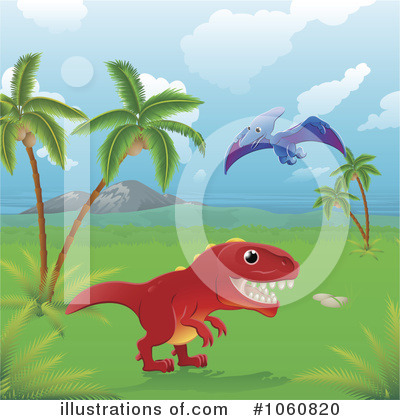 Royalty-Free (RF) Dinosaurs Clipart Illustration by AtStockIllustration - Stock Sample #1060820