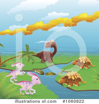 Royalty-Free (RF) Dinosaurs Clipart Illustration by AtStockIllustration - Stock Sample #1060822