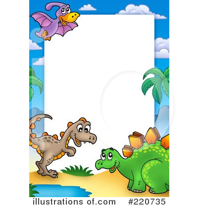Royalty-Free (RF) Dinosaurs Clipart Illustration by visekart - Stock Sample #220735