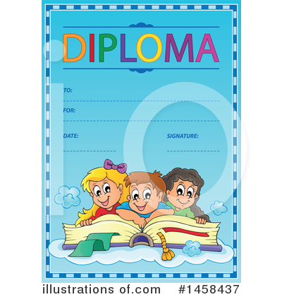 Royalty-Free (RF) Diploma Clipart Illustration by visekart - Stock Sample #1458437