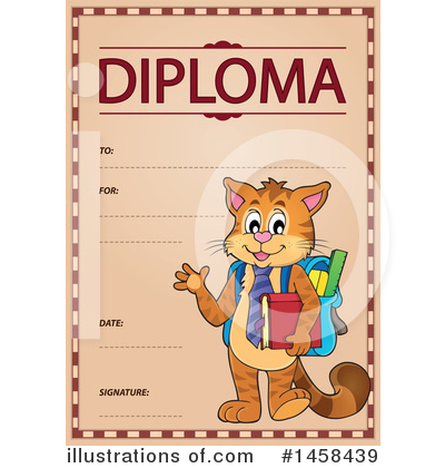 Royalty-Free (RF) Diploma Clipart Illustration by visekart - Stock Sample #1458439