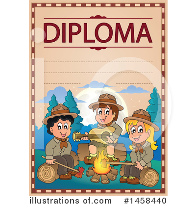 Royalty-Free (RF) Diploma Clipart Illustration by visekart - Stock Sample #1458440