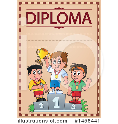 Royalty-Free (RF) Diploma Clipart Illustration by visekart - Stock Sample #1458441