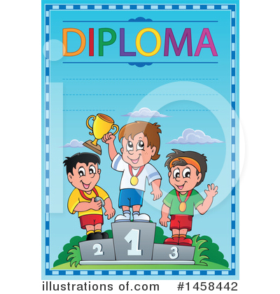 Royalty-Free (RF) Diploma Clipart Illustration by visekart - Stock Sample #1458442