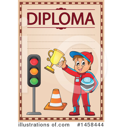 Royalty-Free (RF) Diploma Clipart Illustration by visekart - Stock Sample #1458444