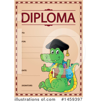 Royalty-Free (RF) Diploma Clipart Illustration by visekart - Stock Sample #1459397
