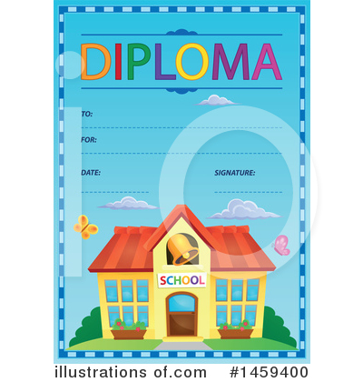 Royalty-Free (RF) Diploma Clipart Illustration by visekart - Stock Sample #1459400
