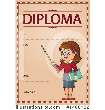 Royalty-Free (RF) Diploma Clipart Illustration by visekart - Stock Sample #1460132