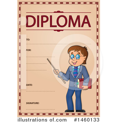Royalty-Free (RF) Diploma Clipart Illustration by visekart - Stock Sample #1460133